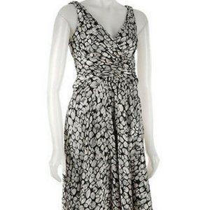 London Times Printed Charmeuse Dress Size 6